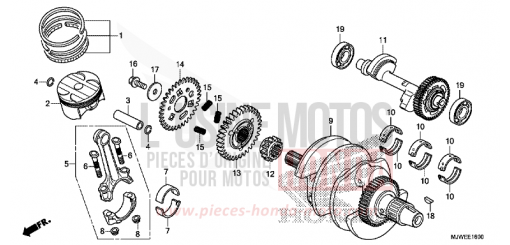 VILEBREQUIN/PISTON CBR500RAH de 2017